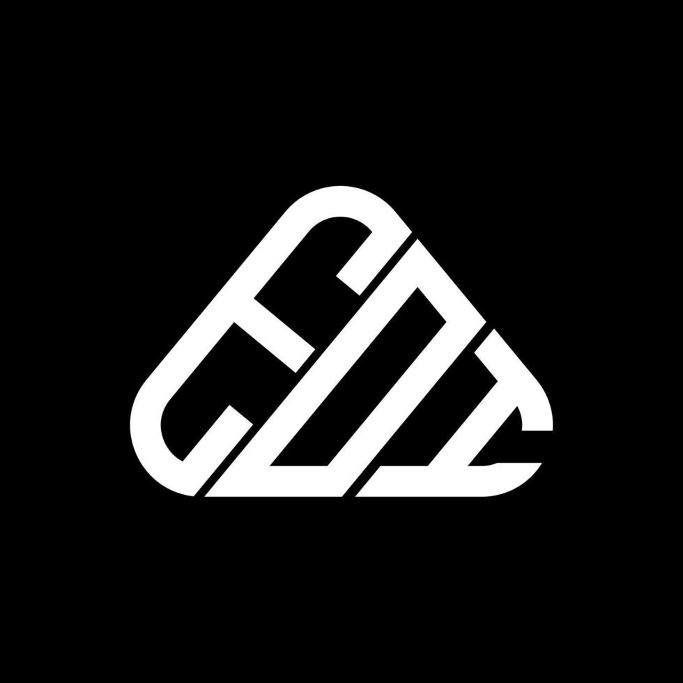 eoi Letter Logo kreatives Design mit Vektorgrafik, eoi einfaches und modernes Logo in runder Dreiecksform. vektor