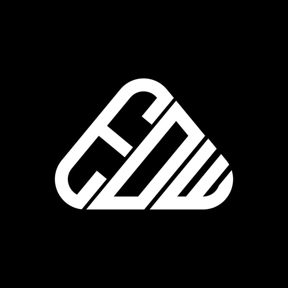 eow Brief Logo kreatives Design mit Vektorgrafik, eow einfaches und modernes Logo in runder Dreiecksform. vektor