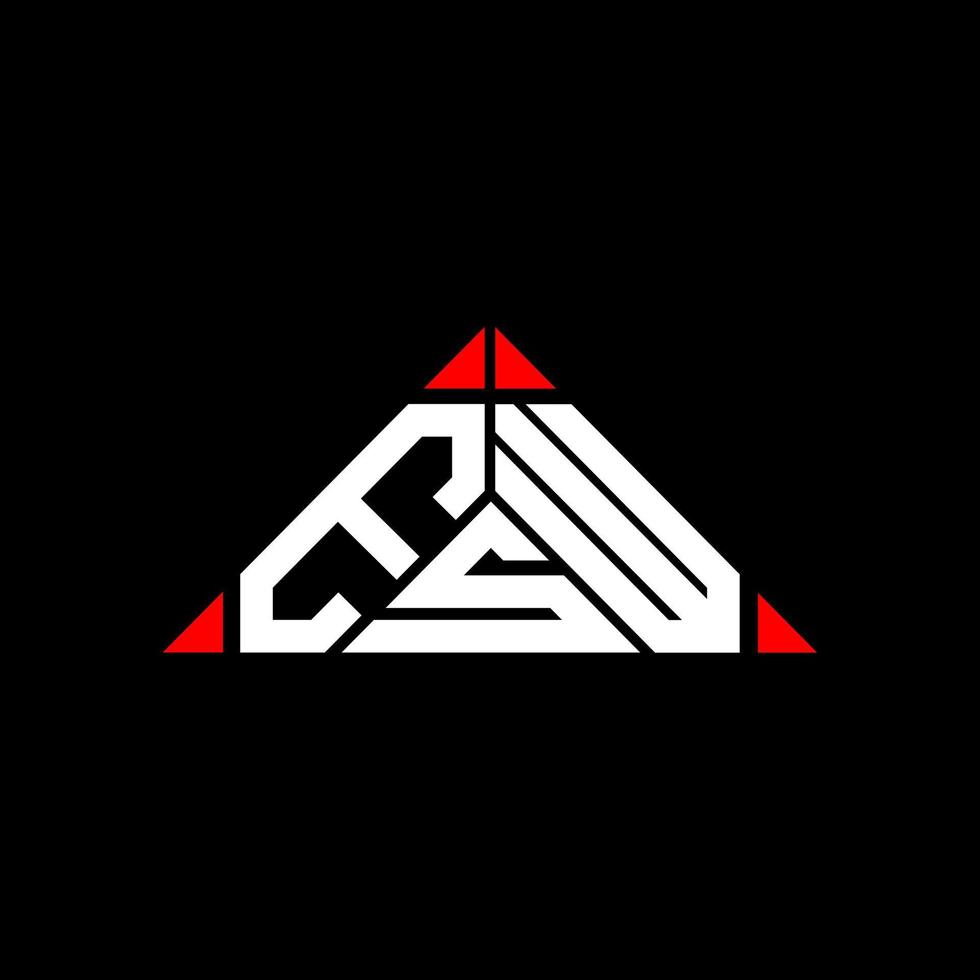 esw Brief Logo kreatives Design mit Vektorgrafik, esw einfaches und modernes Logo in runder Dreiecksform. vektor