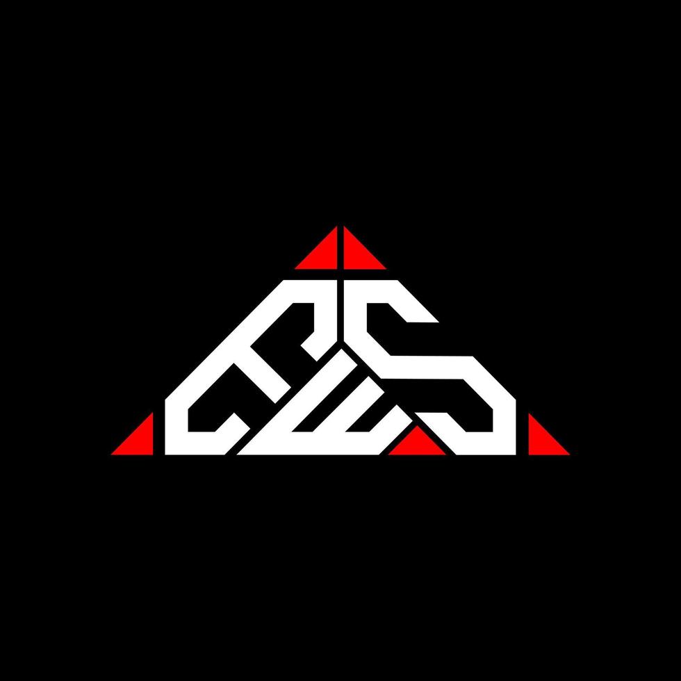 ews brev logotyp kreativ design med vektor grafisk, ews enkel och modern logotyp i runda triangel form.