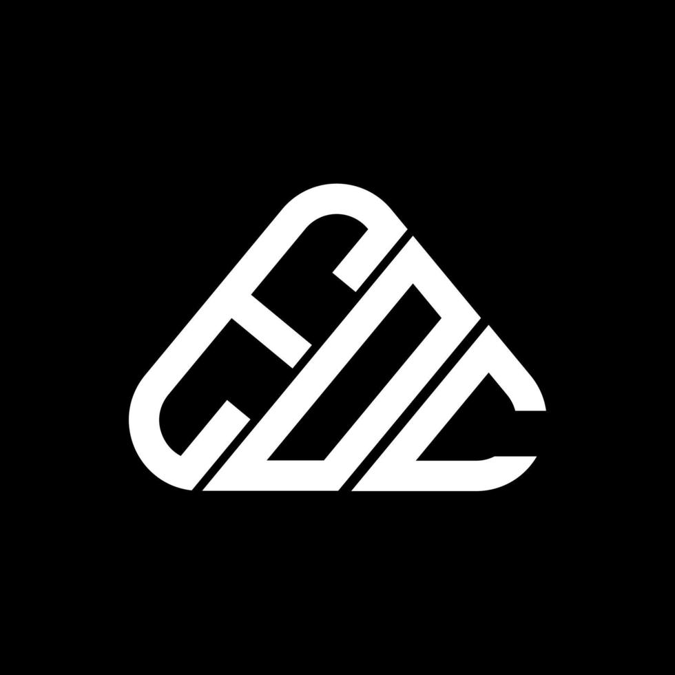 eoc brev logotyp kreativ design med vektor grafisk, eoc enkel och modern logotyp i runda triangel form.
