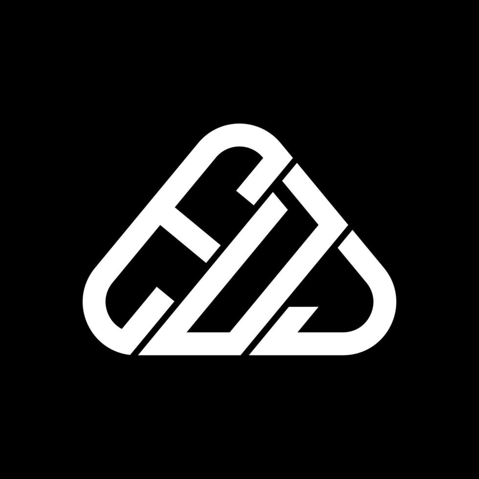 Edj Letter Logo kreatives Design mit Vektorgrafik, Edj einfaches und modernes Logo in runder Dreiecksform. vektor