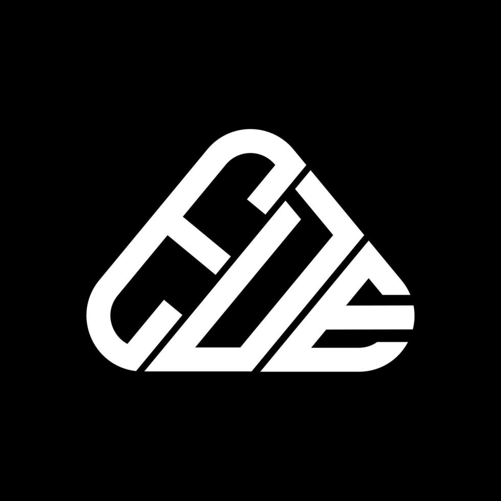 ede Letter Logo kreatives Design mit Vektorgrafik, ede einfaches und modernes Logo in runder Dreiecksform. vektor