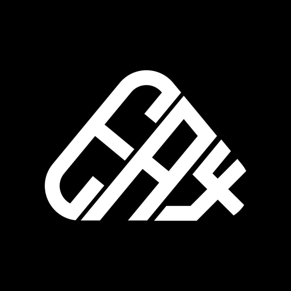 eax brev logotyp kreativ design med vektor grafisk, eax enkel och modern logotyp i runda triangel form.