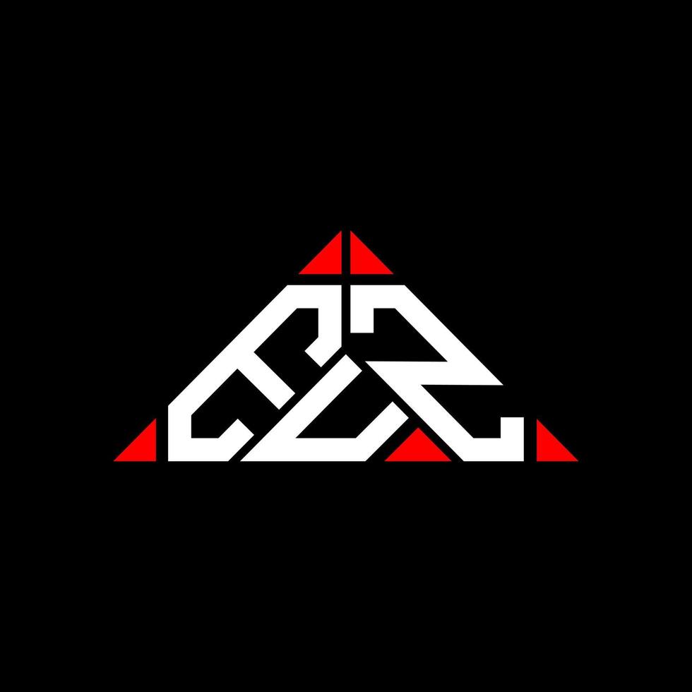 Euz Letter Logo kreatives Design mit Vektorgrafik, Euz einfaches und modernes Logo in runder Dreiecksform. vektor