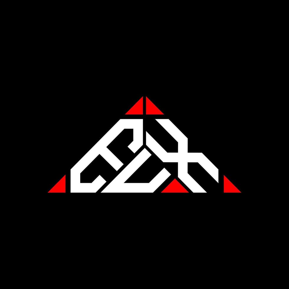eux brev logotyp kreativ design med vektor grafisk, eux enkel och modern logotyp i runda triangel form.