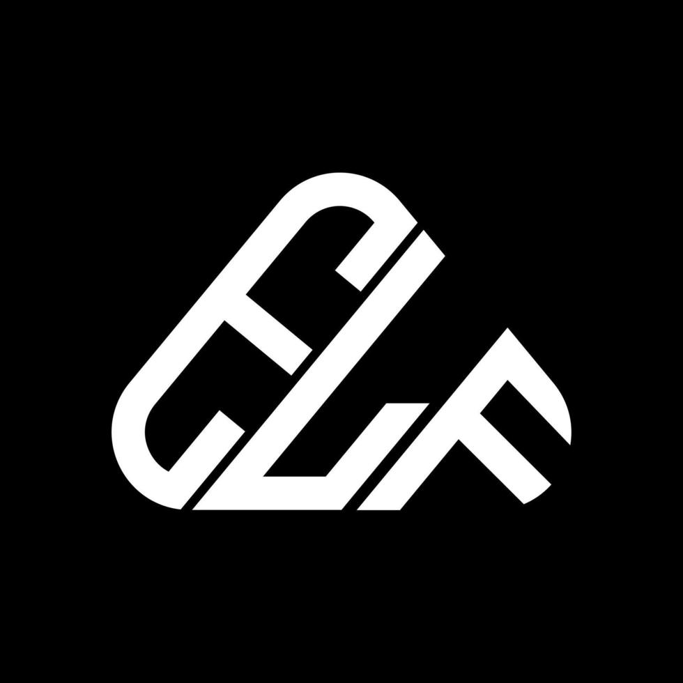 Elf-Buchstaben-Logo kreatives Design mit Vektorgrafik, einfaches und modernes Elf-Logo in runder Dreiecksform. vektor
