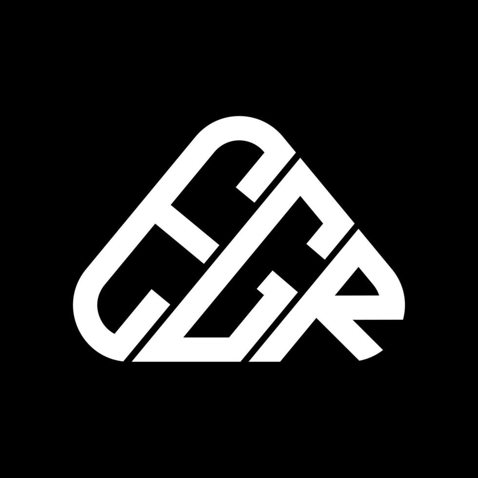 egr brev logotyp kreativ design med vektor grafisk, egr enkel och modern logotyp i runda triangel form.
