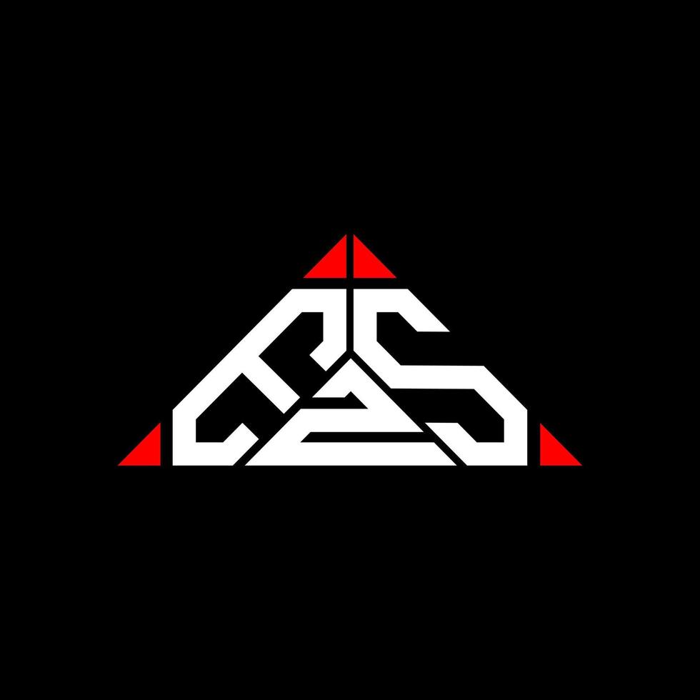 ezs letter logo kreatives Design mit Vektorgrafik, ezs einfaches und modernes Logo in runder Dreiecksform. vektor