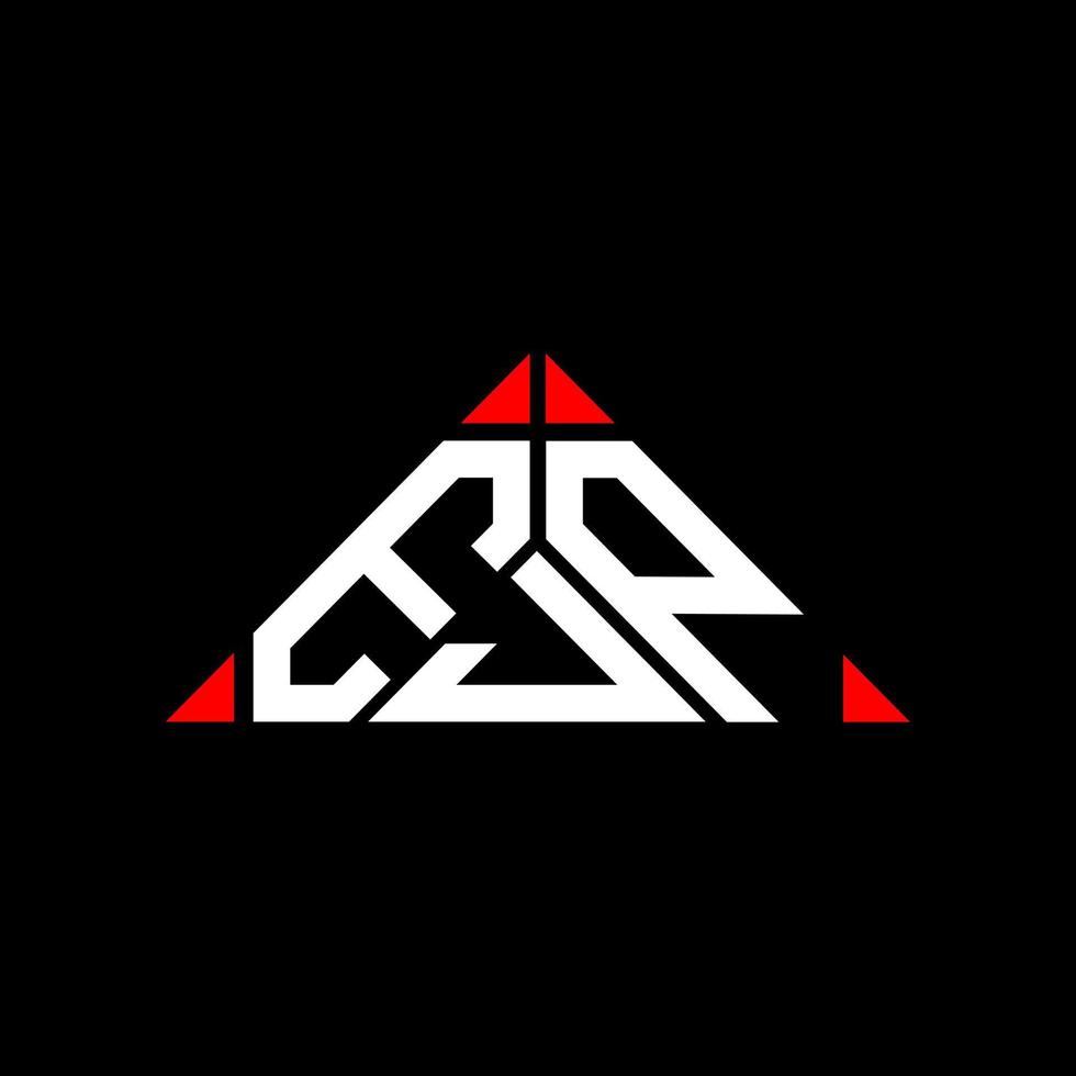 ejp Brief Logo kreatives Design mit Vektorgrafik, ejp einfaches und modernes Logo in runder Dreiecksform. vektor
