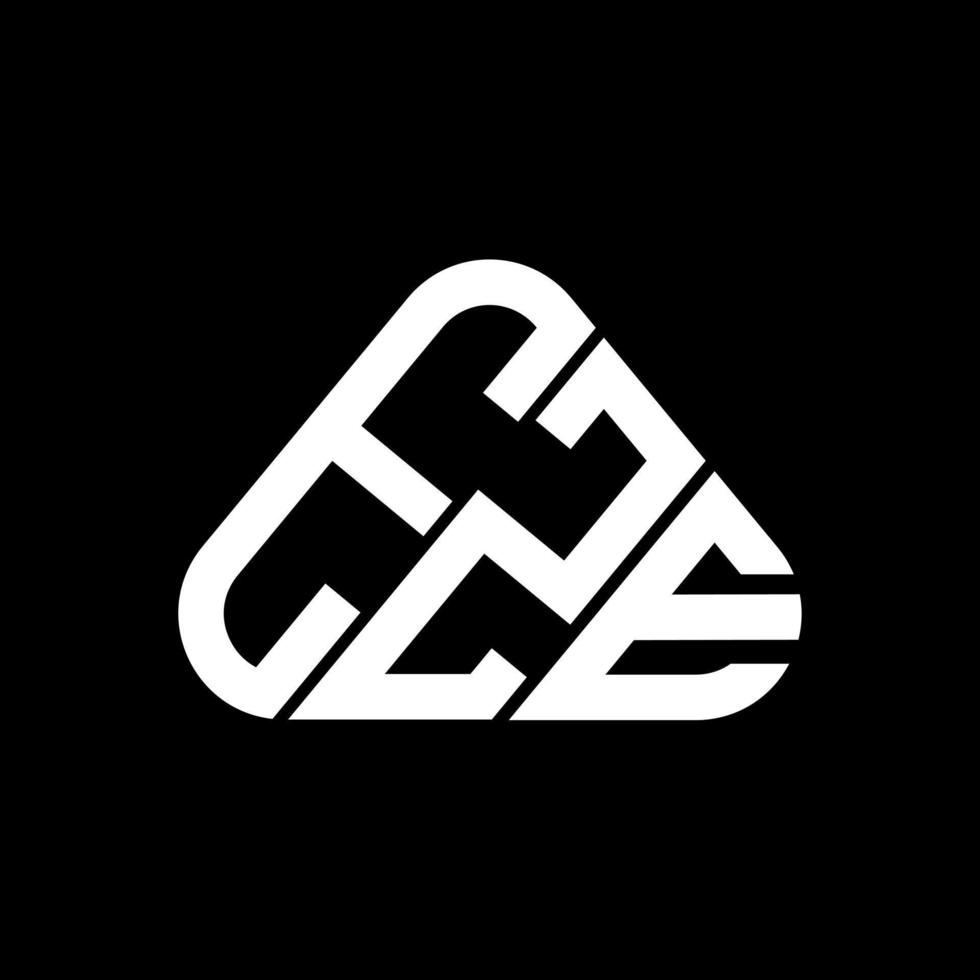 eze Letter Logo kreatives Design mit Vektorgrafik, eze einfaches und modernes Logo in runder Dreiecksform. vektor