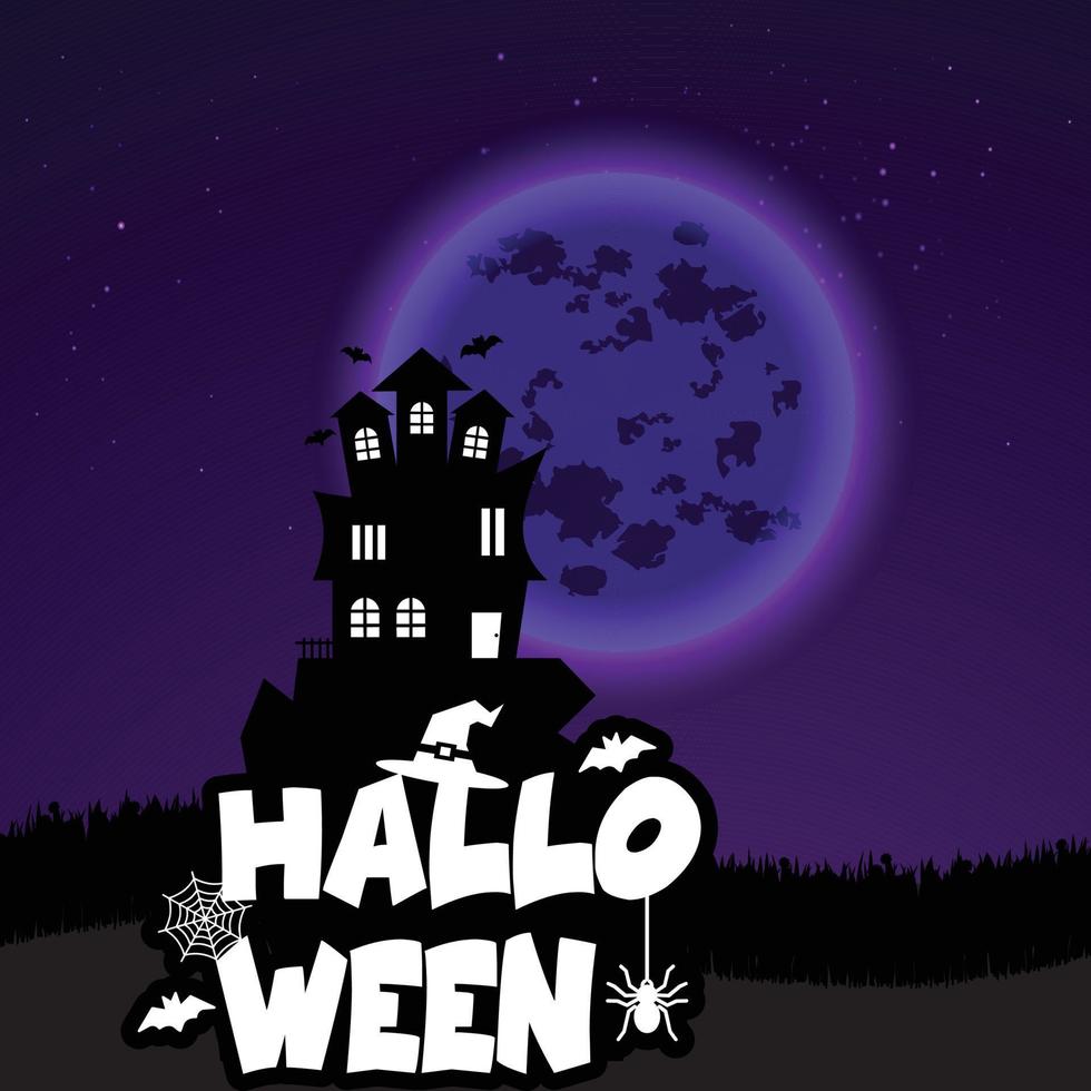 Lycklig halloween skrämmande natt bakgrund vektor