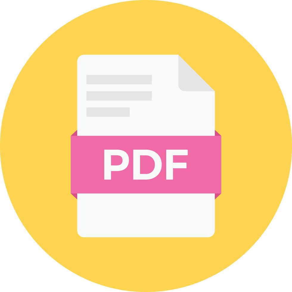Pdf-Datei-Vektorillustration auf einem Hintergrund. Premium-Qualitätssymbole. Vektorsymbole für Konzept und Grafikdesign. vektor