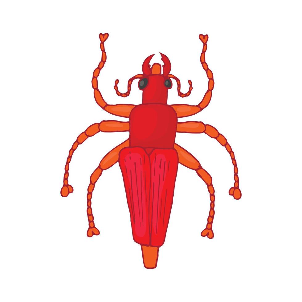 Insektenkäfer-Symbol, Cartoon-Stil vektor