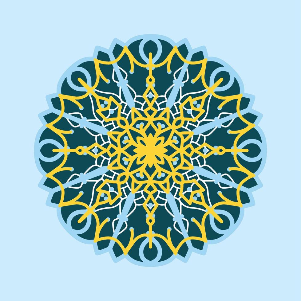 laser skära 3d mandala mönster. 3d islamic mandala vektor