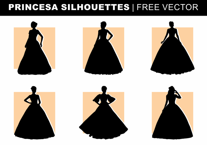 Princesa Silhouetten Free Vector