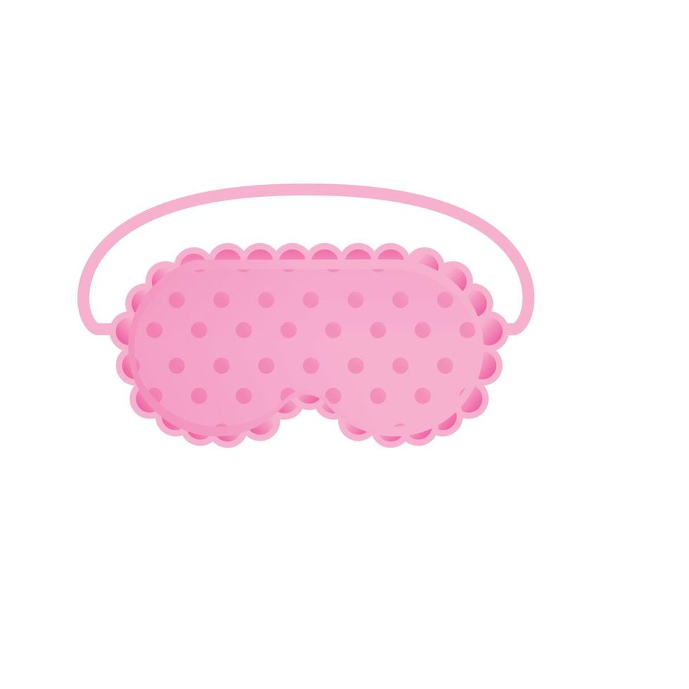 rosa retro sovande mask ikon, tecknad serie stil vektor