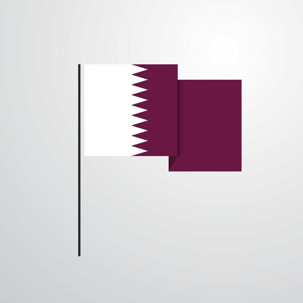 qatar vinka flagga design vektor