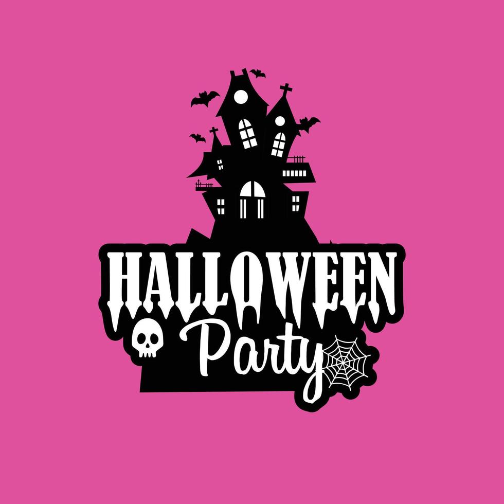 halloween-design mit typografie und hellem hintergrundvektor vektor