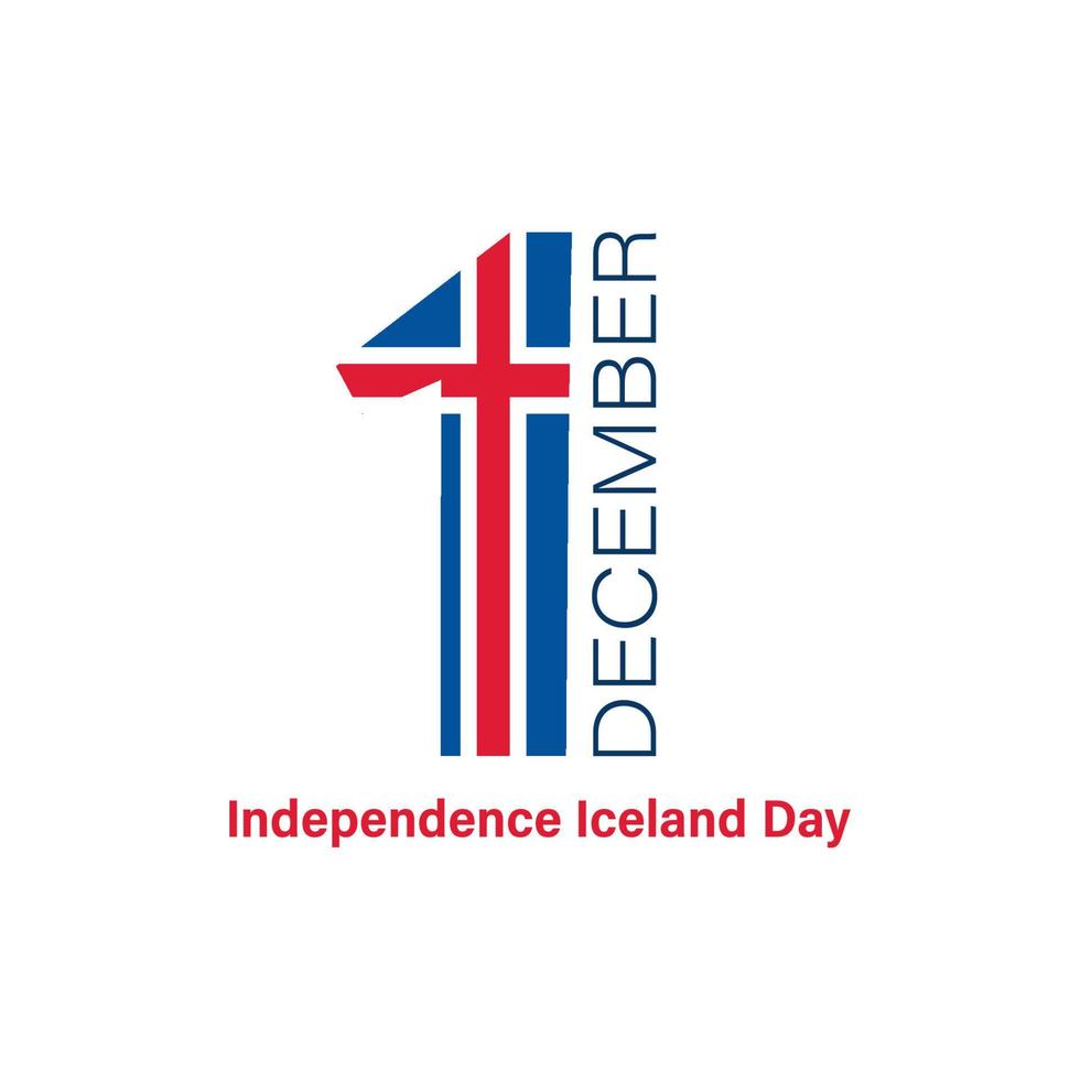 Symbol für den Unabhängigkeitstag Islands. fröhlicher Nationalfeiertag vektor
