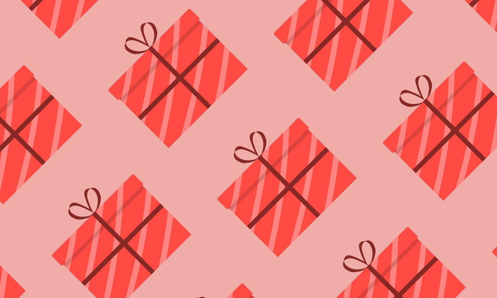 neues geschenkpapier mit weihnachtsbäumen und geschenken vektor