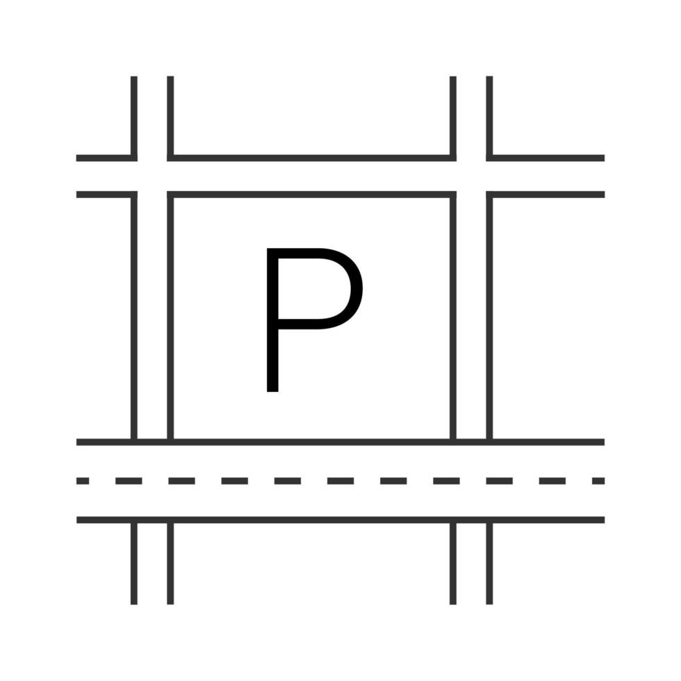 Parkzonen-Symbol. Konzept der Sicherung Ihres Autos vektor