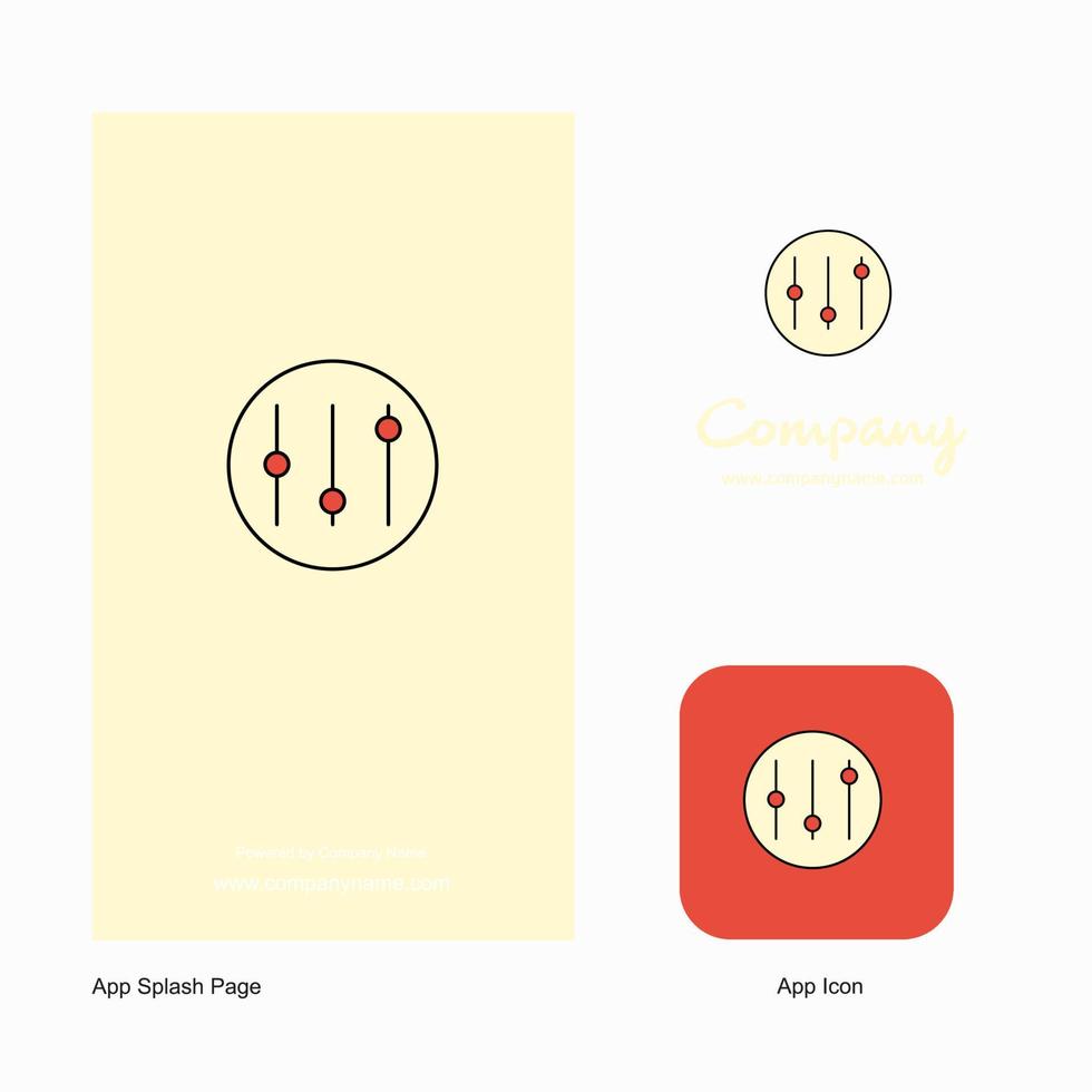 Einstellen des Firmenlogos App-Symbol und Splash-Page-Design kreative Business-App-Designelemente vektor