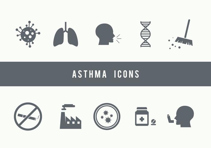 astma Ikoner vektor