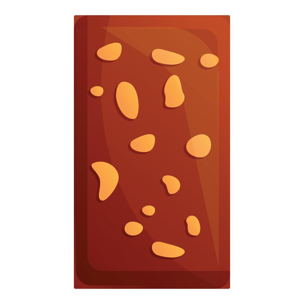 choklad nöt kex ikon, tecknad serie stil vektor