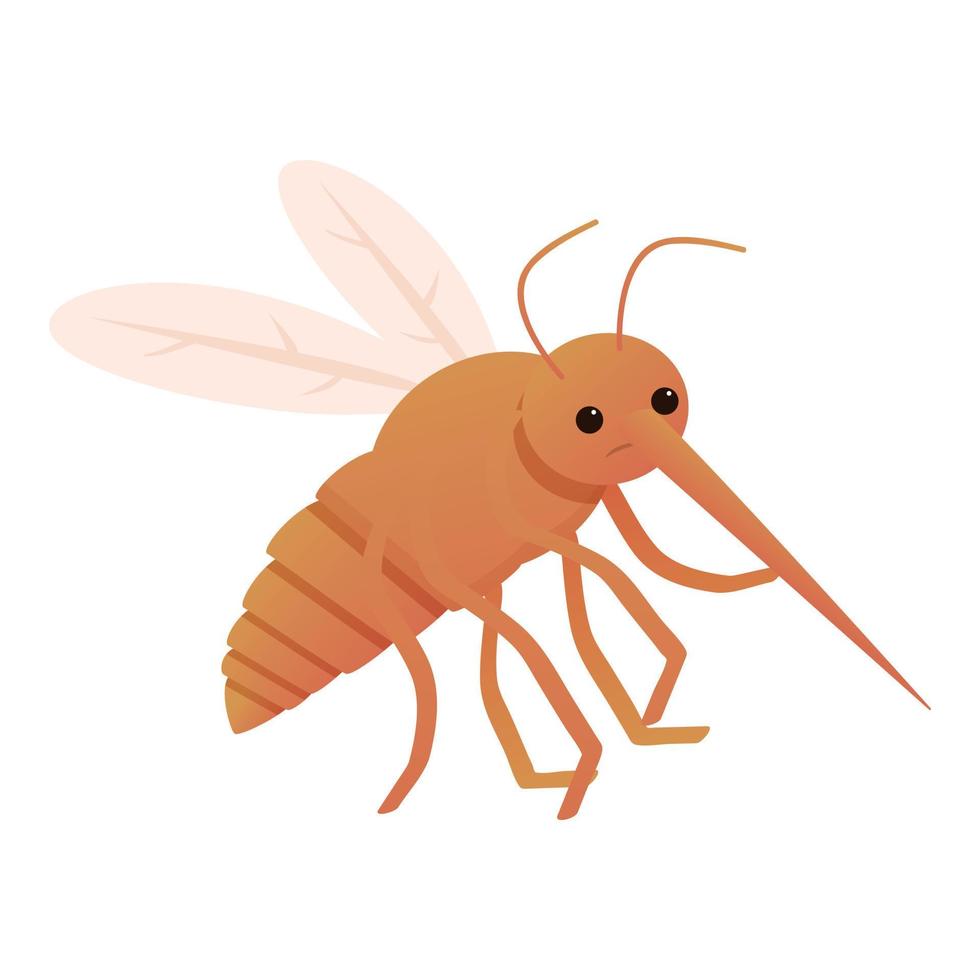 mygga insekt ikon, tecknad serie stil vektor