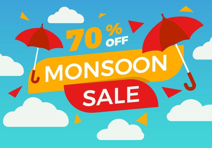 Fri Monsoon Poster Sale vektor