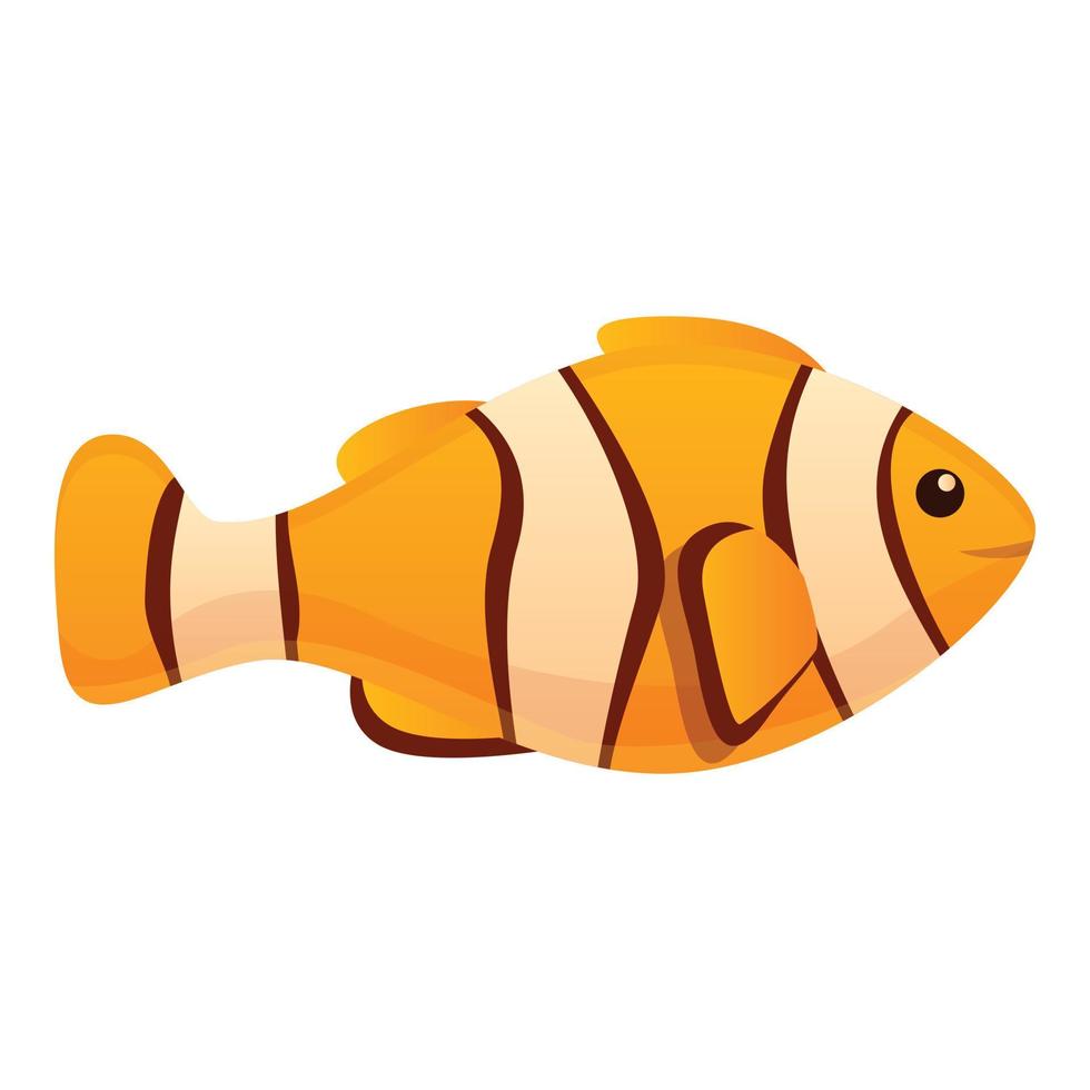 clown fisk ikon, tecknad serie stil vektor