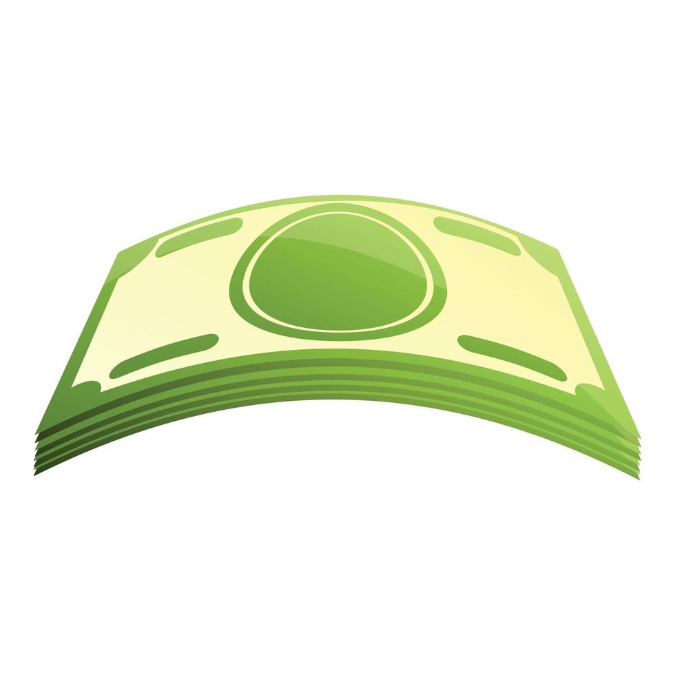 kontanter pengar packa ikon, tecknad serie stil vektor
