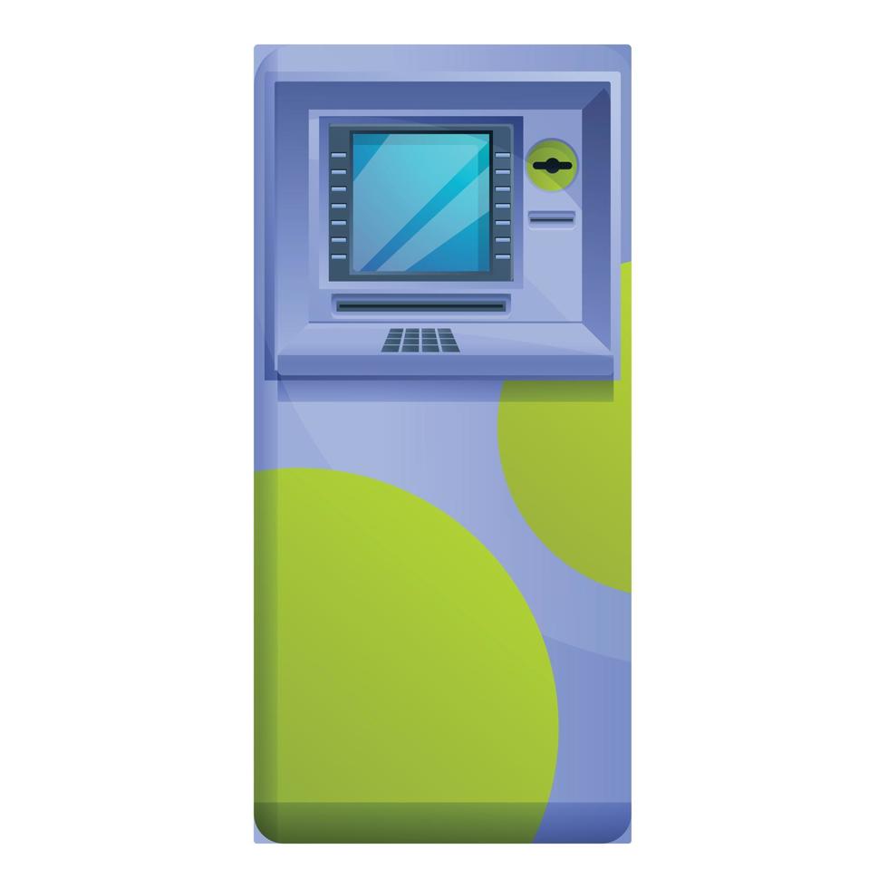 moderne geldautomatenikone, karikaturart vektor