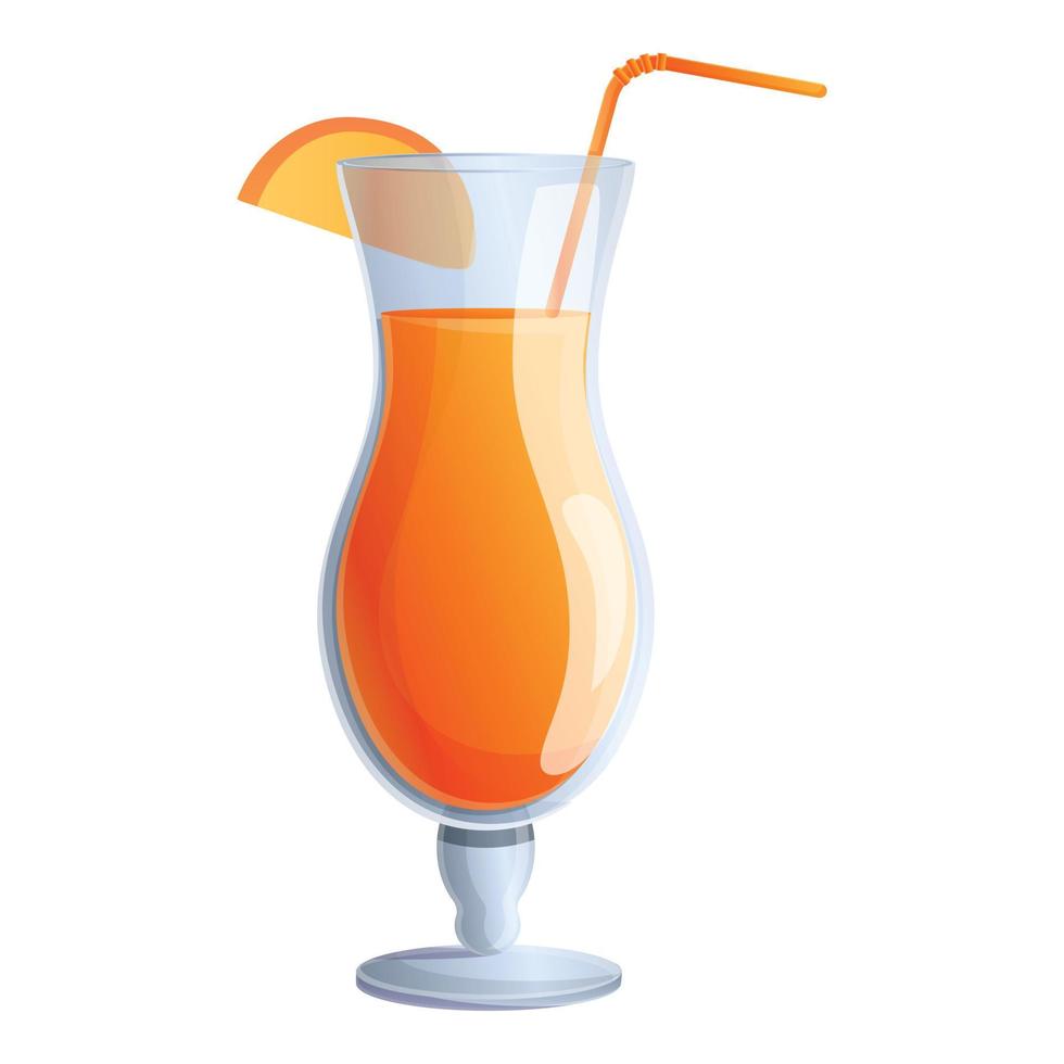 strand cocktail ikon, tecknad serie stil vektor