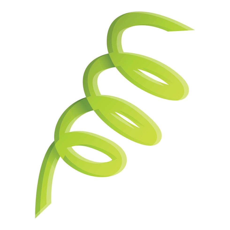 grünes Schlangensymbol, Cartoon-Stil vektor