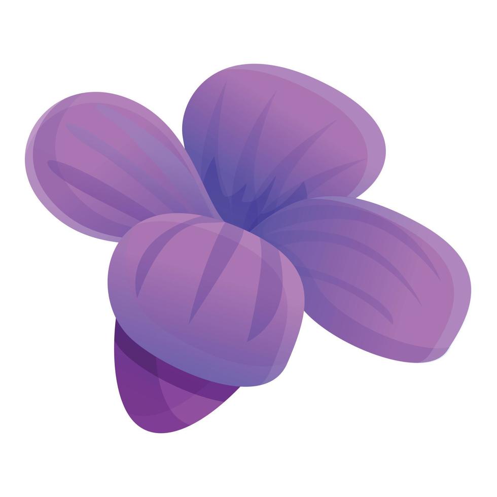 Frühlings-Lavendel-Blume-Symbol, Cartoon-Stil vektor