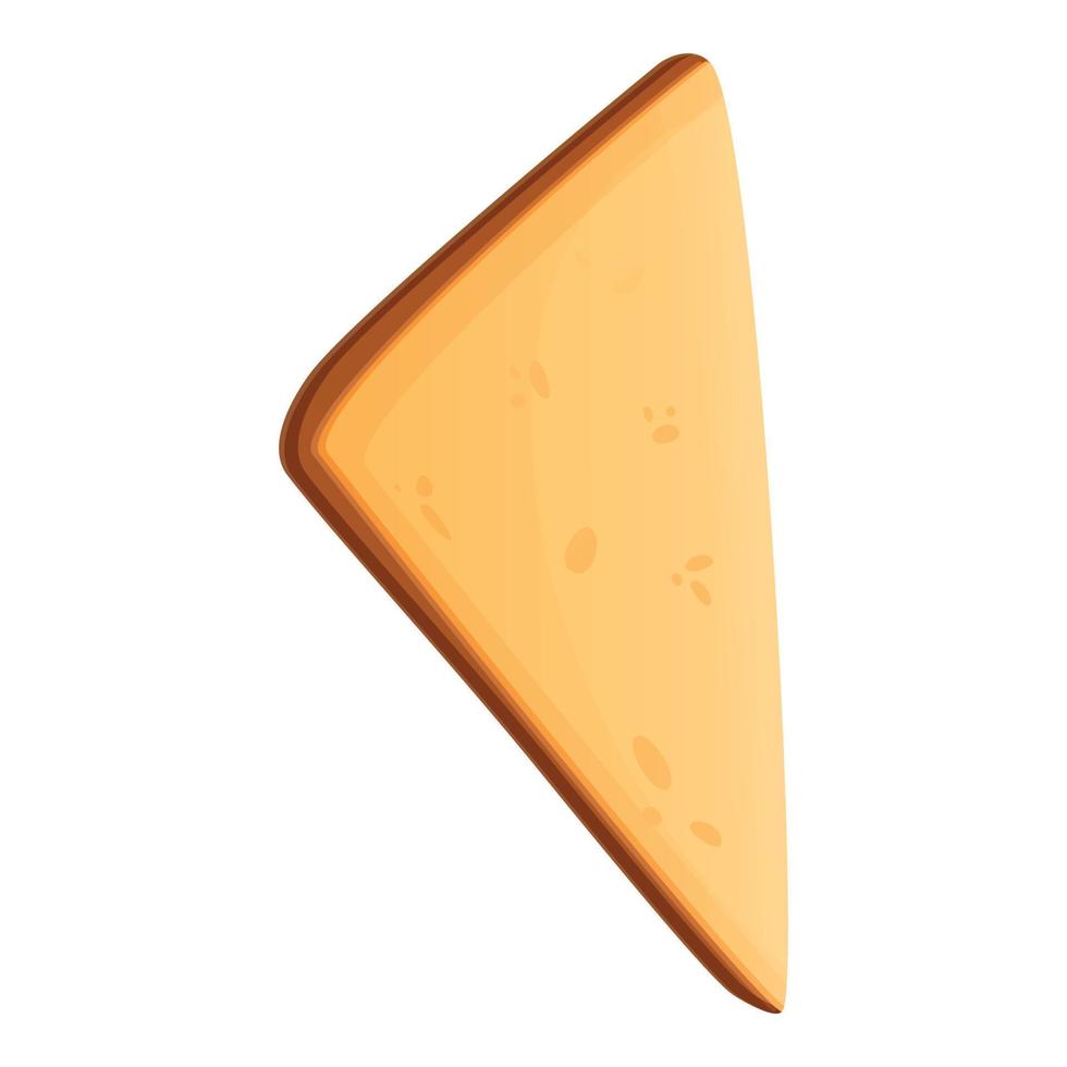 Dreieck-Toast-Symbol, Cartoon-Stil vektor