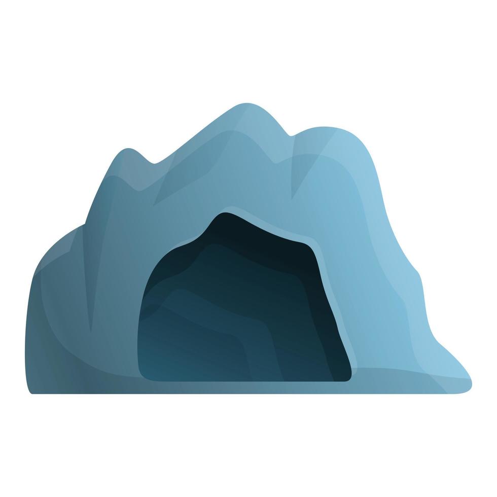 grotta ingång ikon, tecknad serie stil vektor