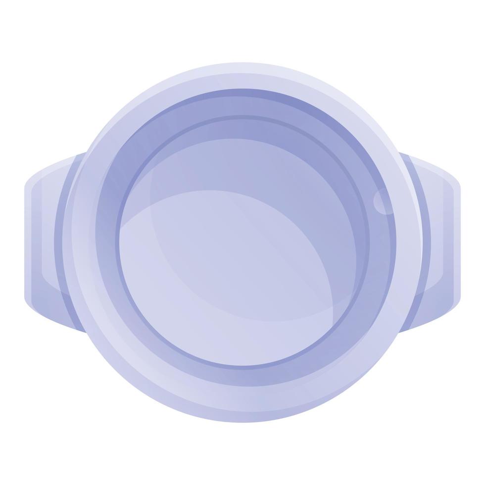 plast skål ikon, tecknad serie stil vektor