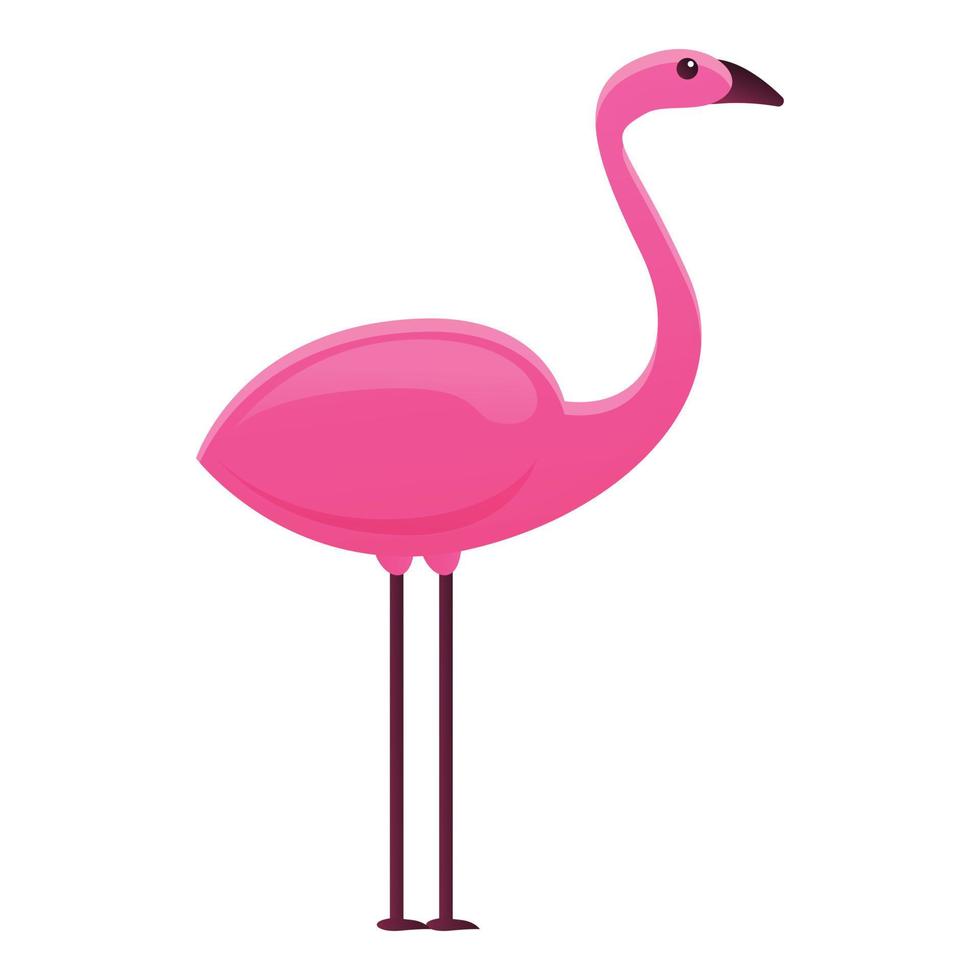 Rosa Flamingo-Symbol, Cartoon-Stil vektor
