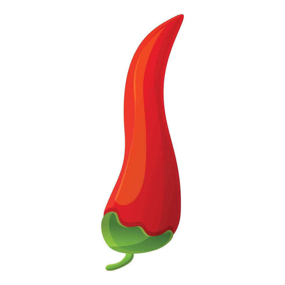 Öko-rotes Chili-Symbol, Cartoon-Stil vektor