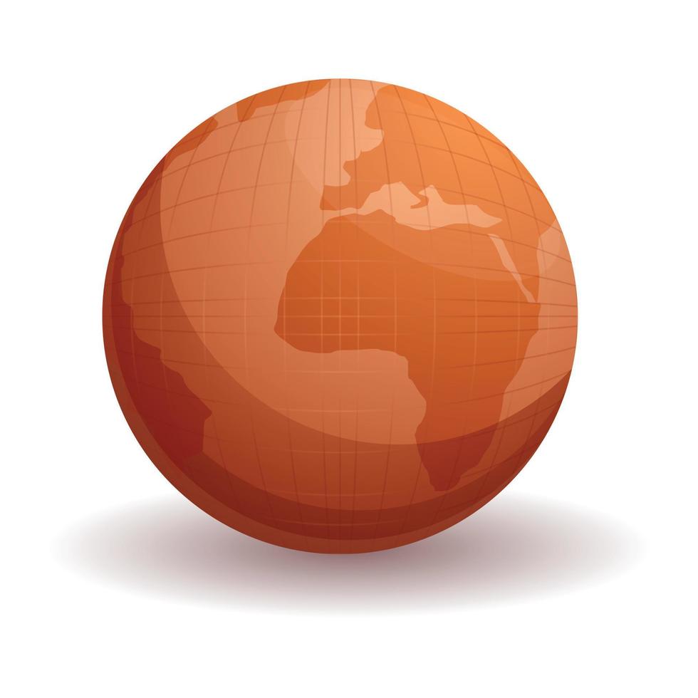 Kartograf-Globus-Symbol, Cartoon-Stil vektor