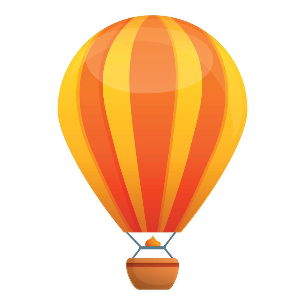 röd gul luft ballong ikon, tecknad serie stil vektor