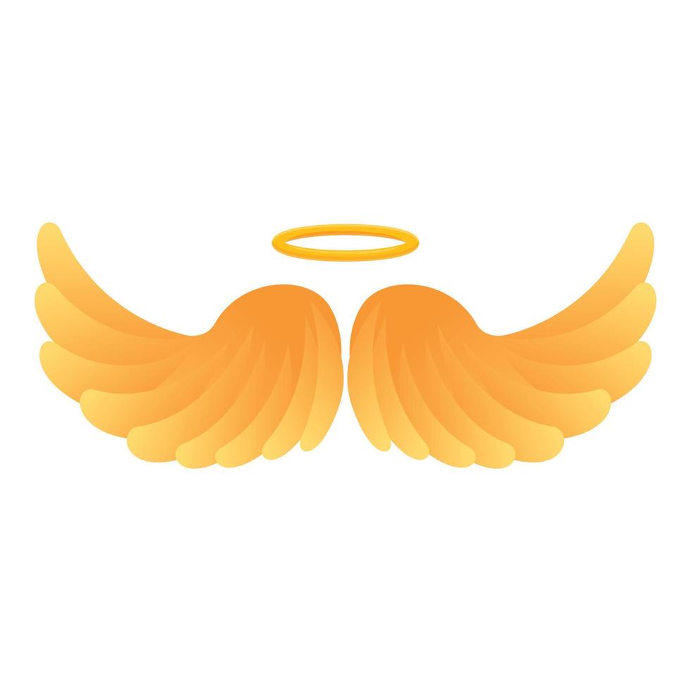 fågel Fenix vingar ikon, tecknad serie stil vektor
