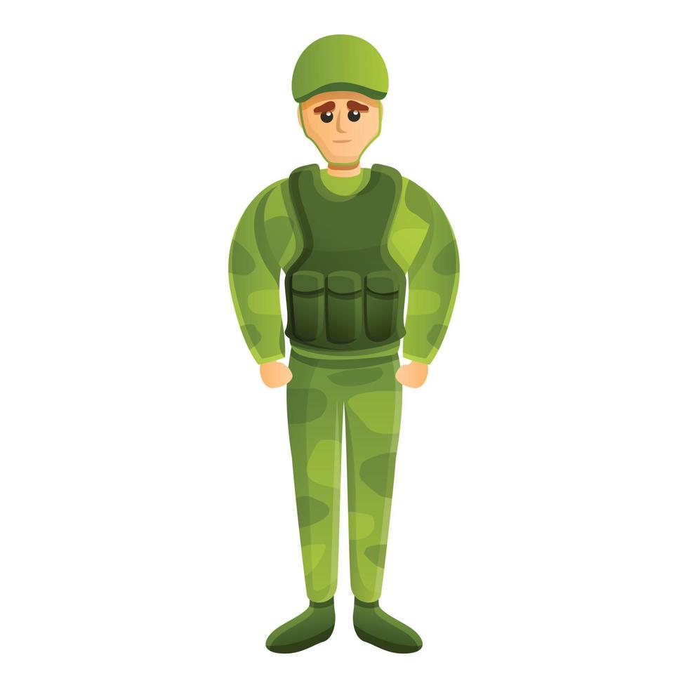 amerikan soldat ikon, tecknad serie stil vektor