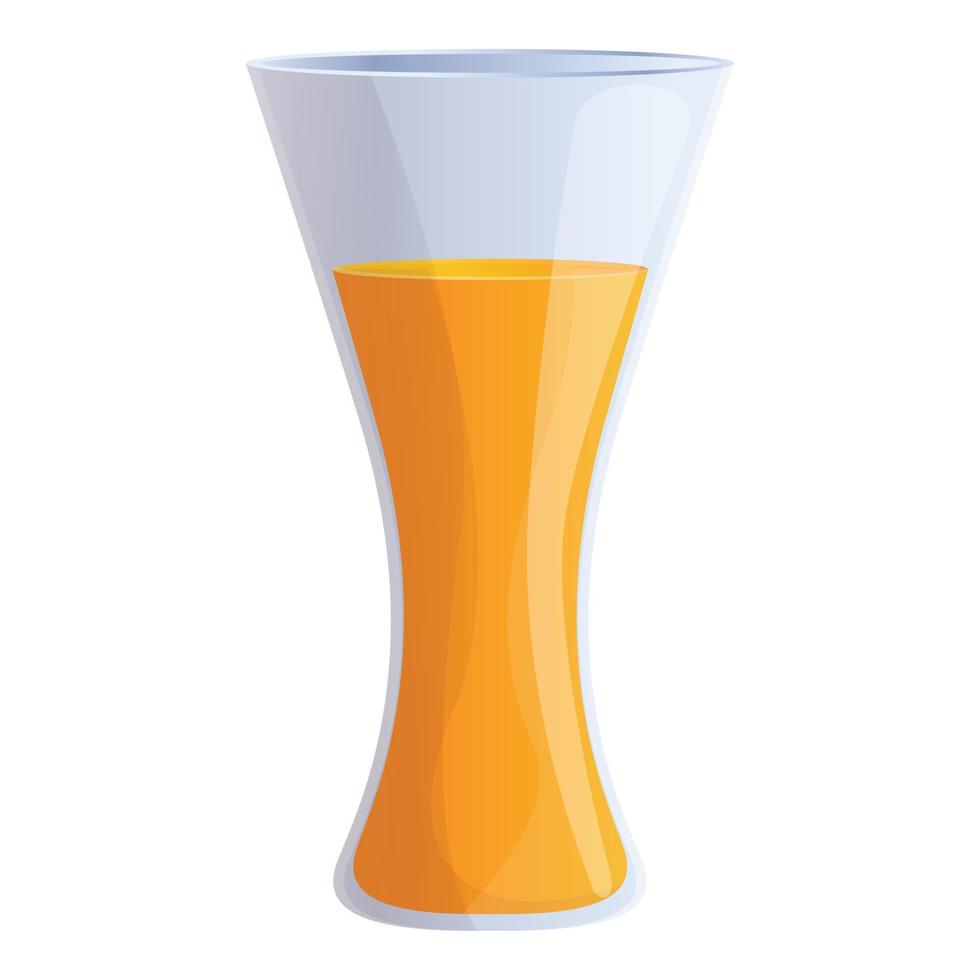 juice orange cocktail ikon, tecknad serie stil vektor