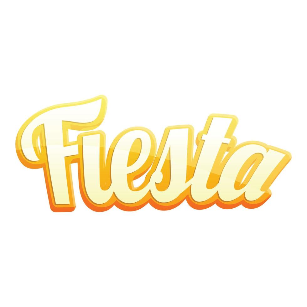 Fiesta Gold Textsymbol, Cartoon-Stil vektor