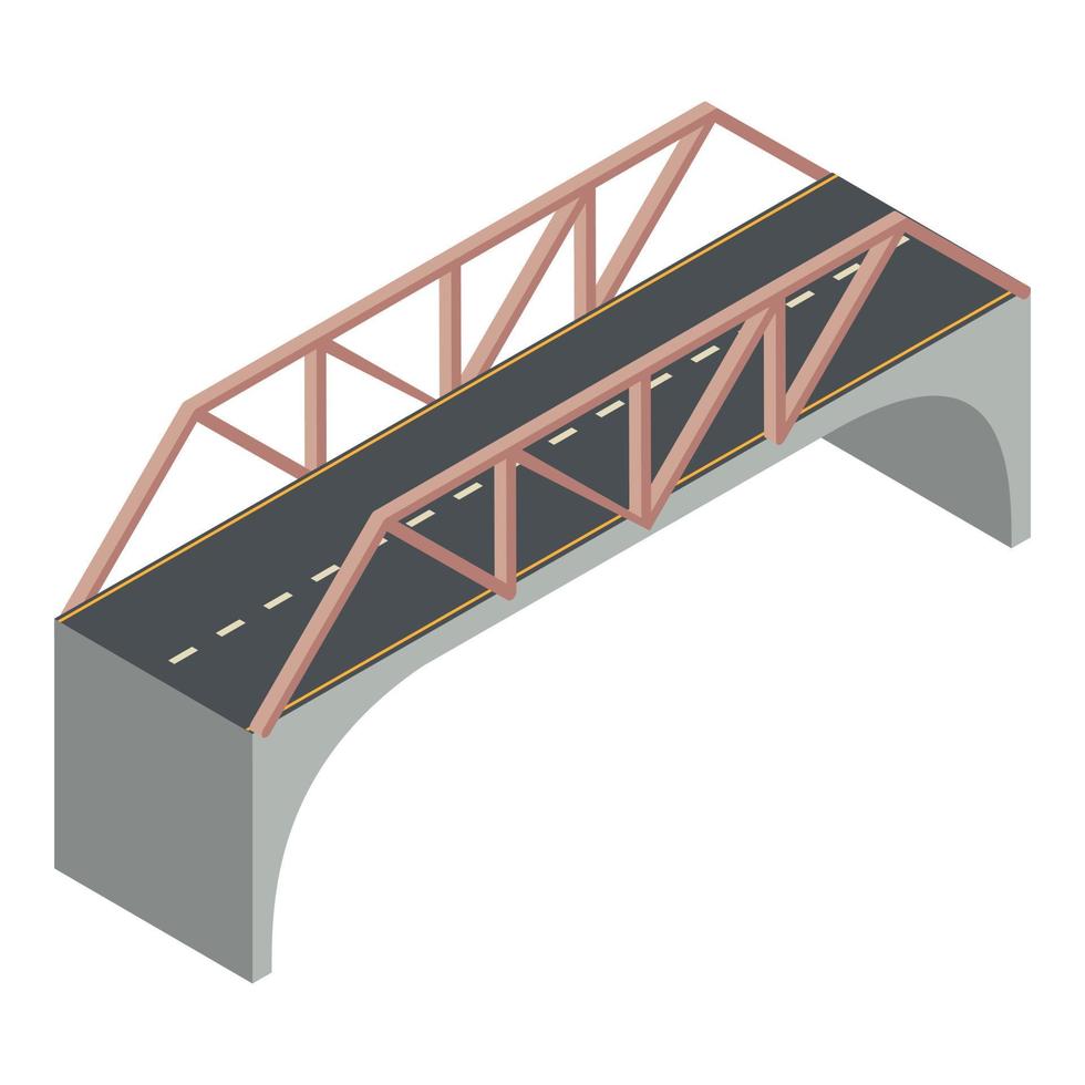 Reisebrückensymbol, isometrischer Stil vektor