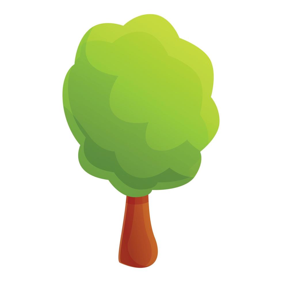 Öko-Wald-Baum-Symbol, Cartoon-Stil vektor